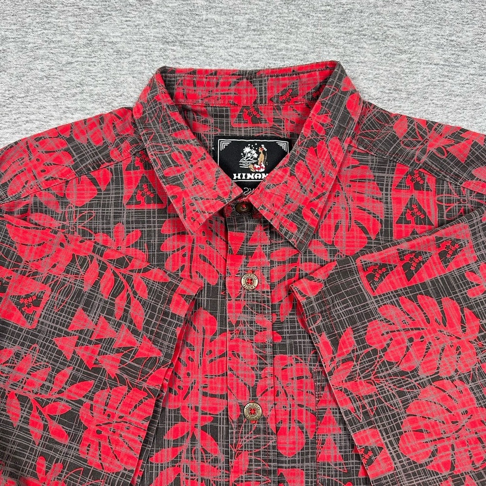 Hinano Tahiti Hawaiian Shirt Mens 2XL Short Sleeve Button Up Tropical Resort